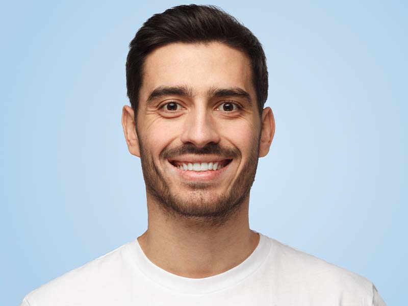 Adult smile restored through restorative dentistry
