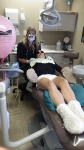 Patient comforts at Cornwall dental office in Cornwall,ON